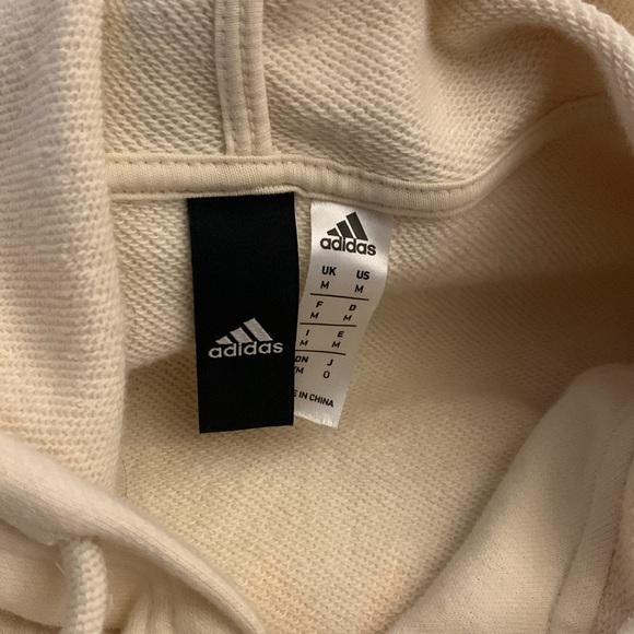 Adidas Cream Hoodie with Green and Yellow Graphic - Picture 6 of 7